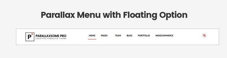 Parallax Menu with Floating Option