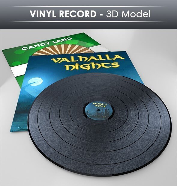 This is a 3D Model of a vinyl recorder. 